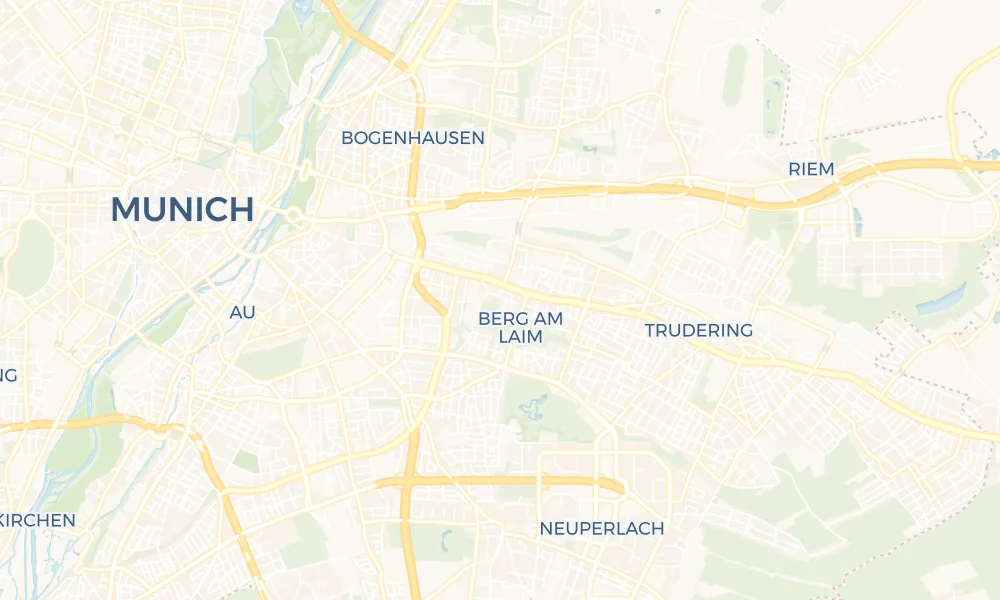 Karte von München mit Markierungen der Aktionsorte